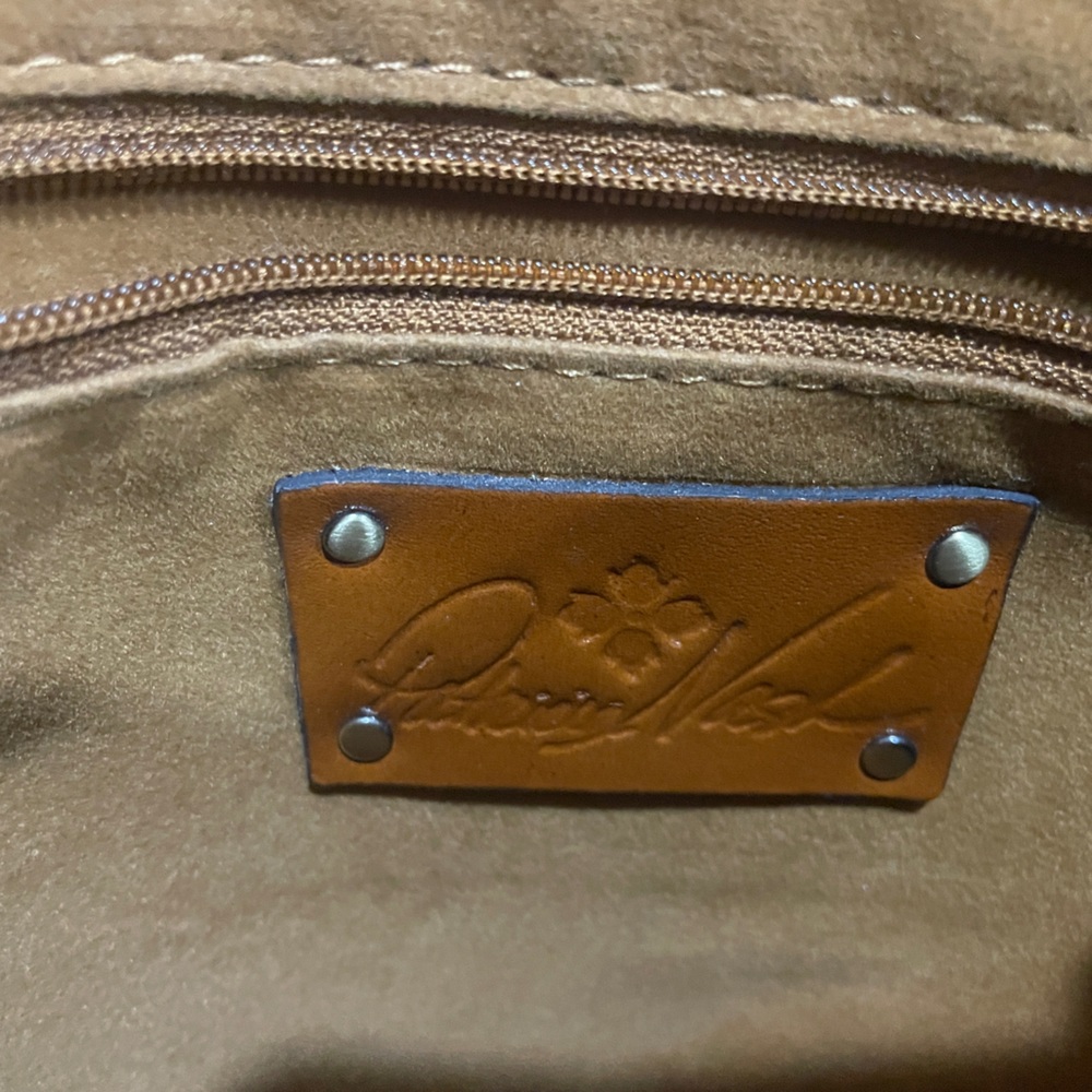 Patricia Nash brown leather satchel handbag bag purse tote - Picture 8 of 8